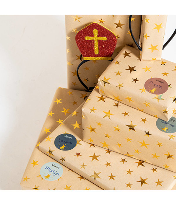 Cadeau Naamstickers Sinterklaas Classic