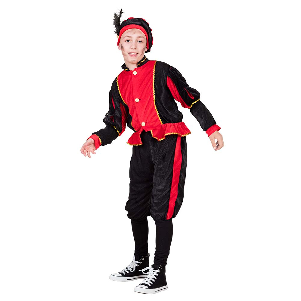Boland - Kinderkostuum Piet - Rood - 10-12 jaar - Kinderen - Piet