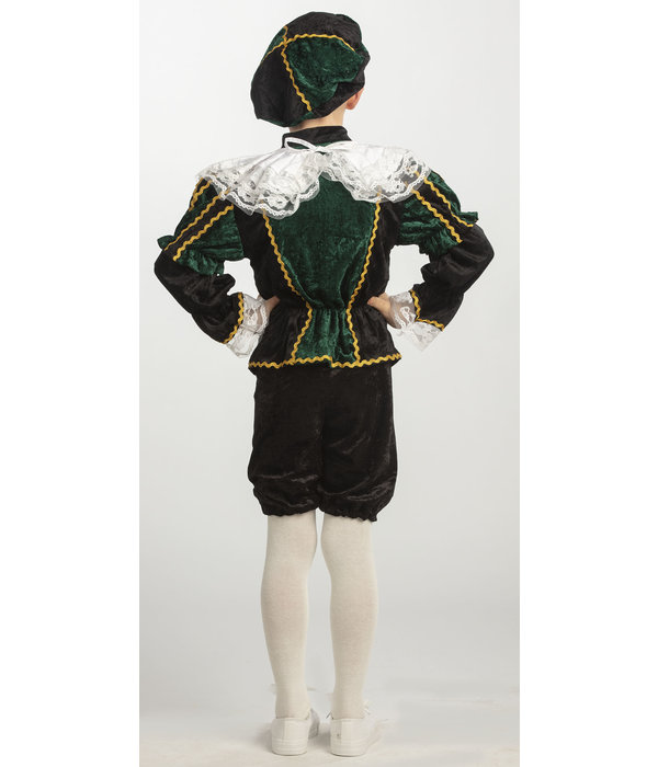 Pietenkostuum kind groen/zwart 4-delig
