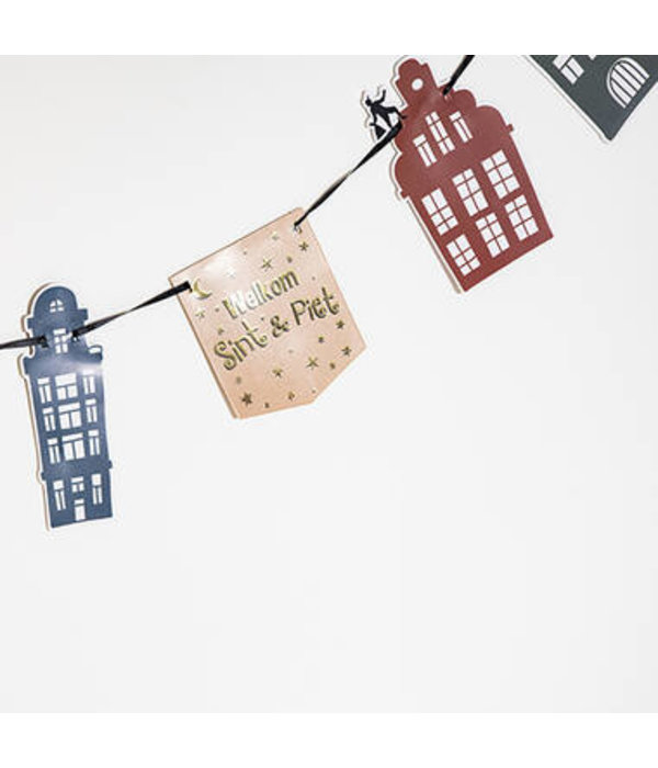 Vlaggenlijn Welkom Sint & Piet Classic (4m)