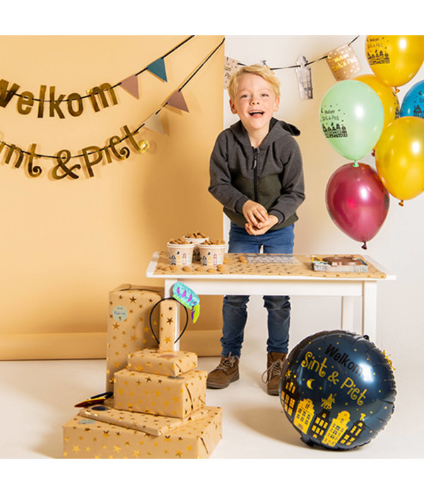 Folieballon Welkom Sint & Piet Classic (45cm)