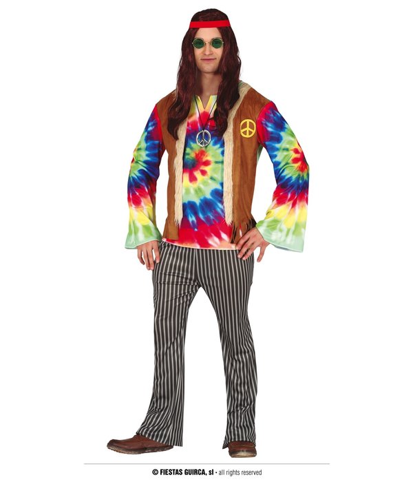 Hippie Outfit Tie Dye Heren