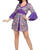 Flower Power Jurk Groovy Paars