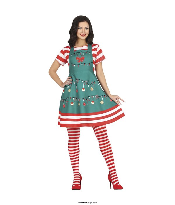 Kerstjurk Schort Groen