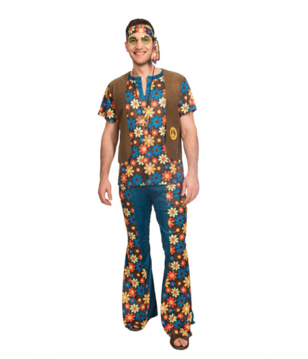 60's Groovy Hippie Kostuum Man