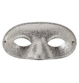 Oogmasker Glitterzilver Domino