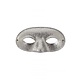 Oogmasker Glitterzilver Domino
