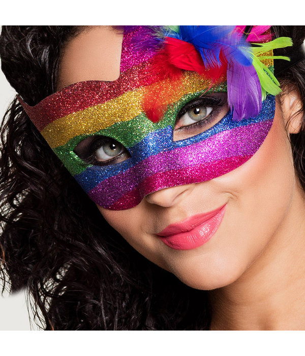 Oogmasker Venetiaans Arcobaleno Rainbow