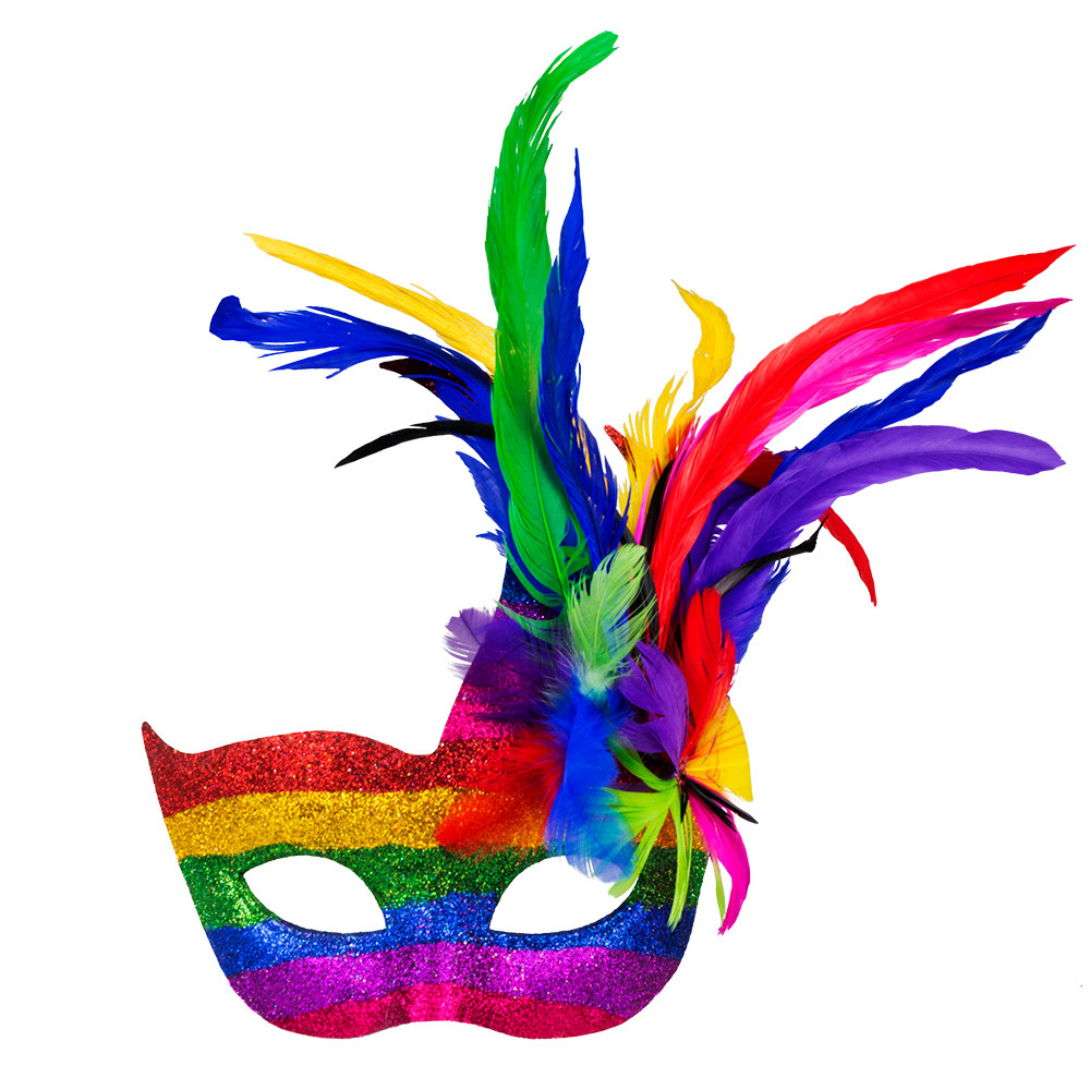 Oogmasker Venetiaans Arcobaleno Rainbow afbeelding