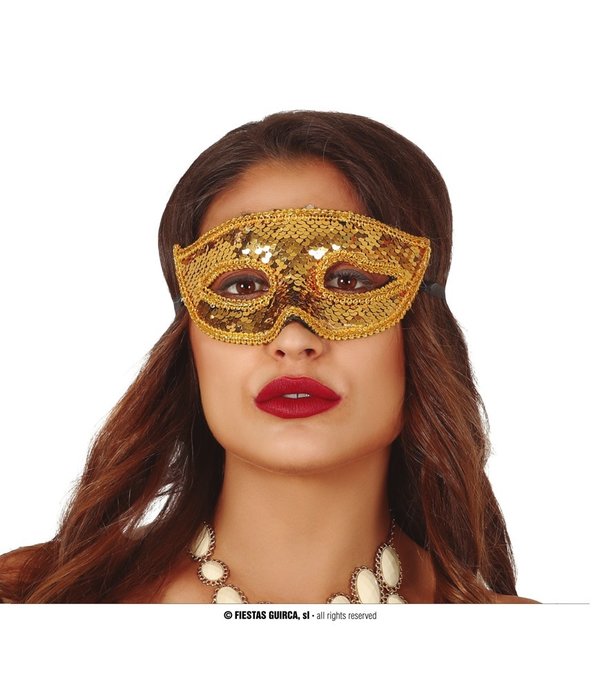 Gouden Oogmasker Pailletten