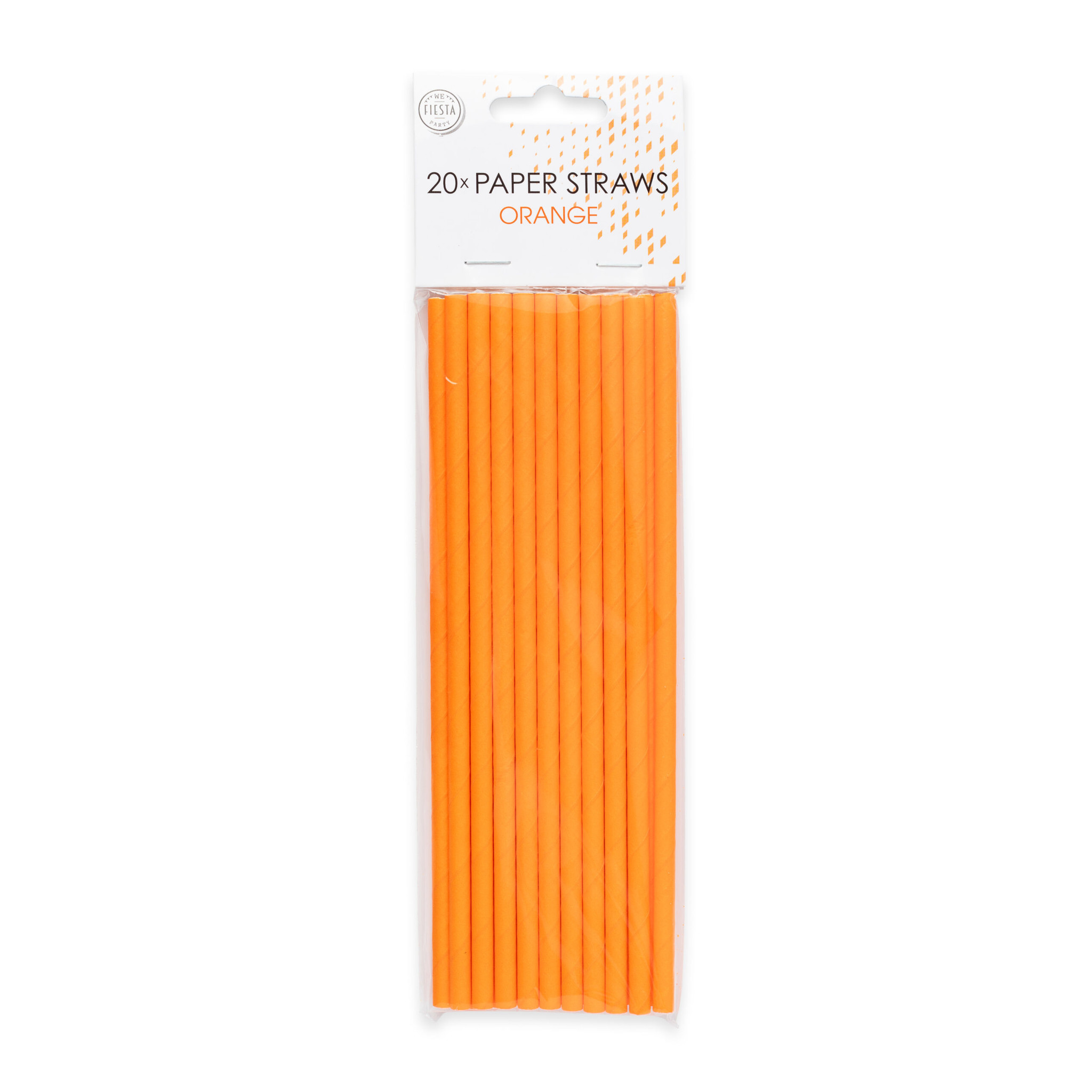 Papieren Rietjes Oranje (20st) afbeelding