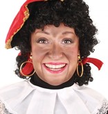 Verstelbare Pietenpruik Krul Rosita Zwart Met Staartjes