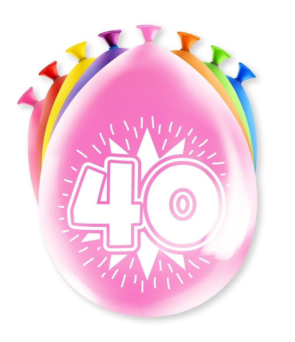Party Ballonnen Hoera 40 jaar (8st) afbeelding