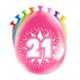 Party Ballonnen Hoera 21 jaar (8st)
