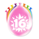 Party Ballonnen Hoera 16 jaar (8st)