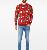 Kersttrui Festive Rood