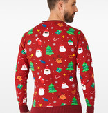 Kersttrui Festive Rood