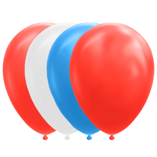 Ballonnen Set Rood/Wit/Blauw (25st)