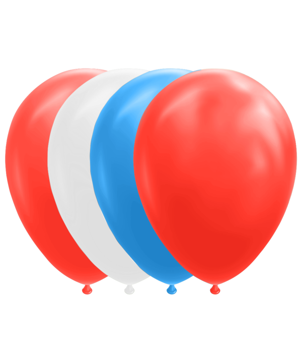 Ballonnen Set Rood/Wit/Blauw (25st)