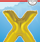 Folieballon Goud Letter 'X' (41cm)