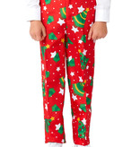 Kostuum Kind Rood Kerstboom Stars