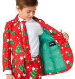 Kostuum Kind Rood Kerstboom Stars