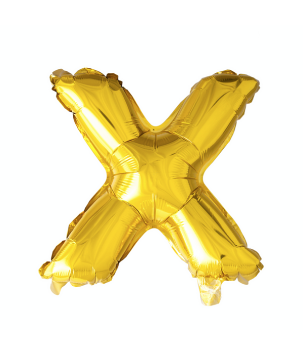 Folieballon Goud Letter 'X' (41cm)