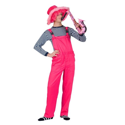 Tuinbroek fluor roze man/vrouw