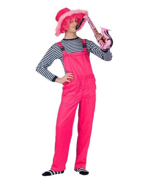 Tuinbroek fluor roze man/vrouw
