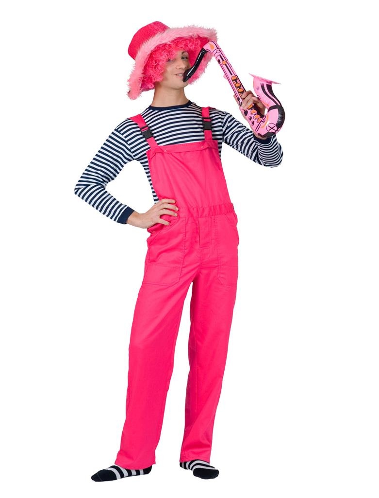 Tuinbroek fluor roze man-vrouw