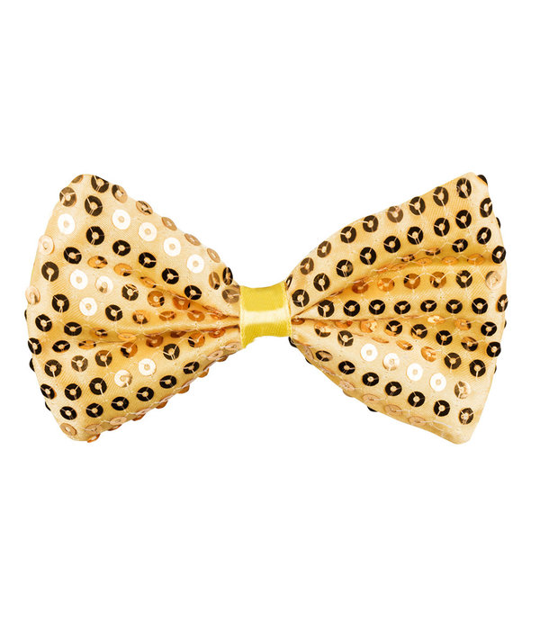 Vlinderstrik Pailletten Goud