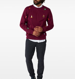 Kersttrui X-Mas Icons Bordeaux Rood