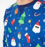 Kersttrui Festive Blauw