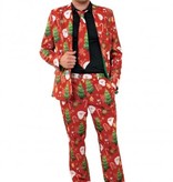 Kerst Kostuum Heren Rood 3-delig