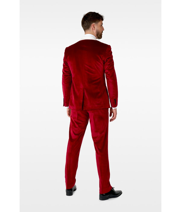 Opposuits Maatpak Fluweel Rood Luxe
