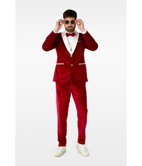 Opposuits Maatpak Fluweel Rood Luxe