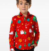 Rood Overhemd Kerstfiguren Kind