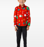 Rood Overhemd Kerstfiguren Kind