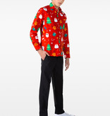 Rood Overhemd Kerstfiguren Tiener Jongens