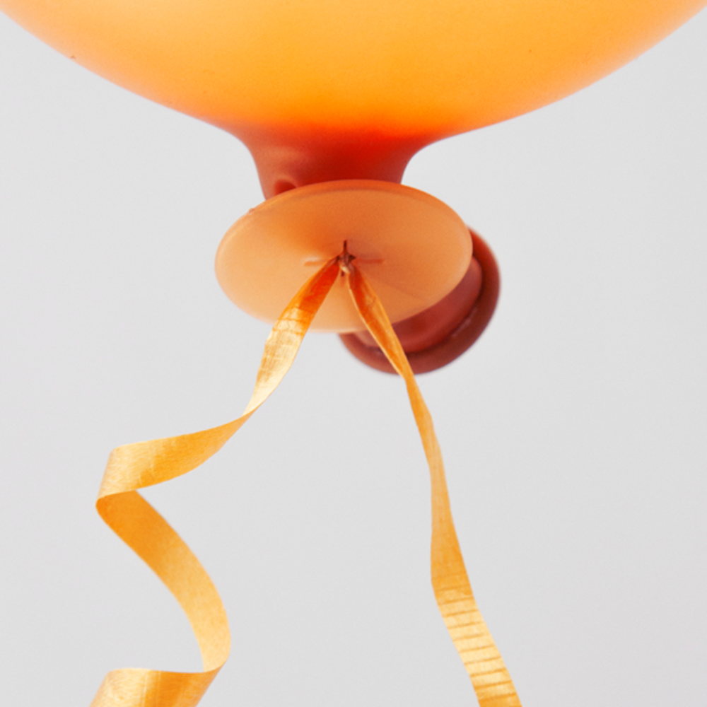 Ballon Sluiters Met Lint Oranje (100st) afbeelding