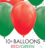 Ballonnen Set Rood/Groen (10st)