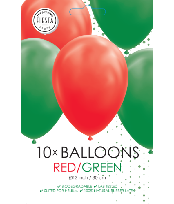 Ballonnen Set Rood/Groen (10st)