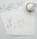 Kerst Servetten Merry Christmas Sterren Wit (20st)
