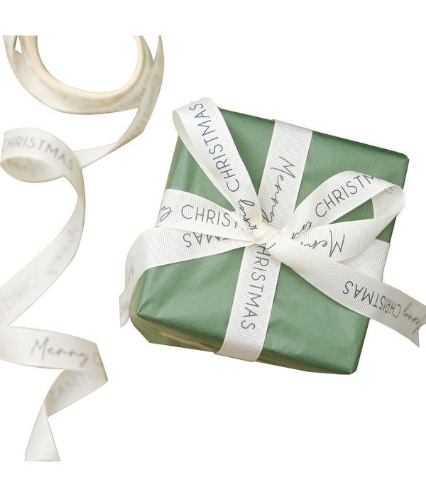 Cadeaulint Merry Christmas Wit (5m)