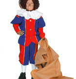 Pietenpak Gustavo Kind blauw/rood