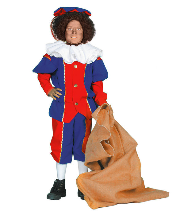 Pietenpak Gustavo Kind blauw/rood