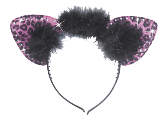 Diadeem Met Roze Luipaard Oren afbeelding