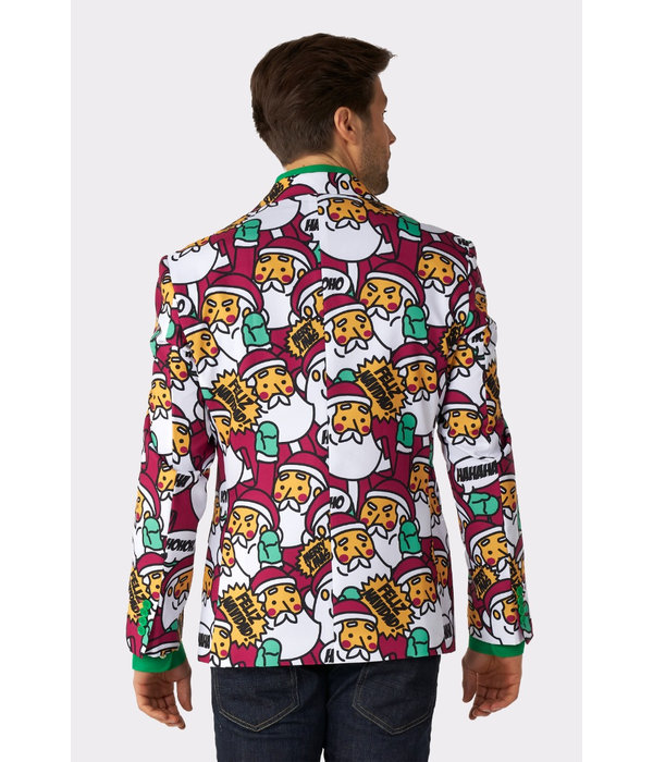 Kerst Blazer Cool Claus Cartoon Heren