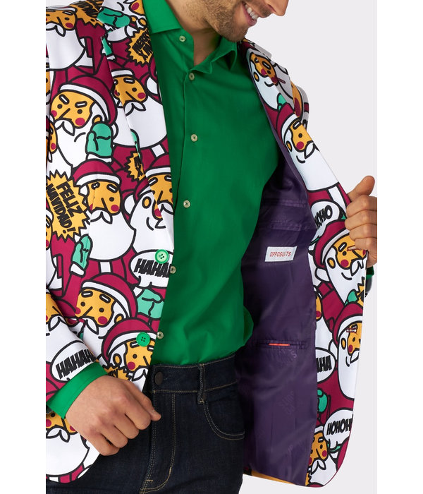 Kerst Blazer Cool Claus Cartoon Heren Feestbazaar.nl