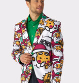 Kerst Blazer Cool Claus Cartoon Heren